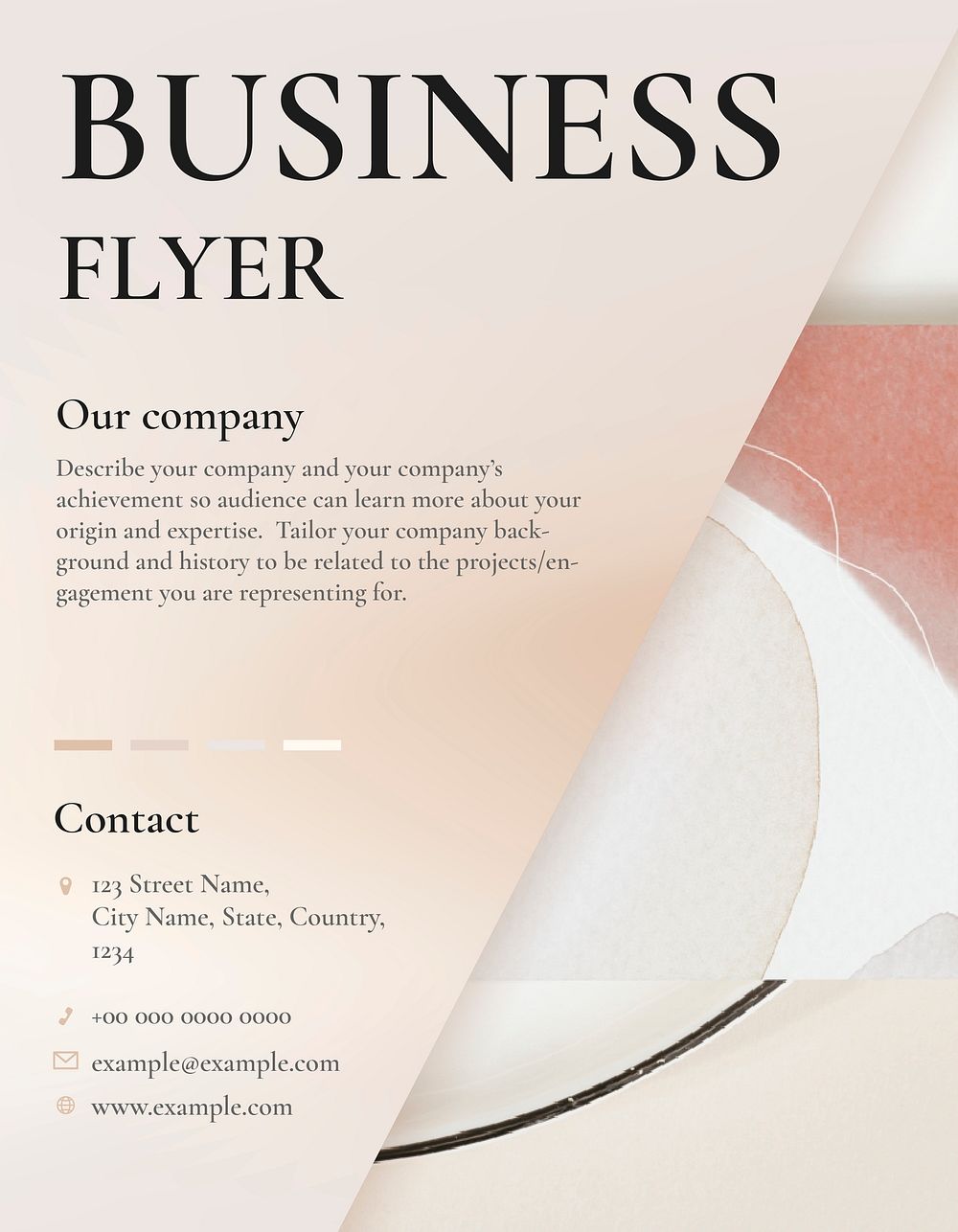 Beauty business flyer template psd in earth tone
