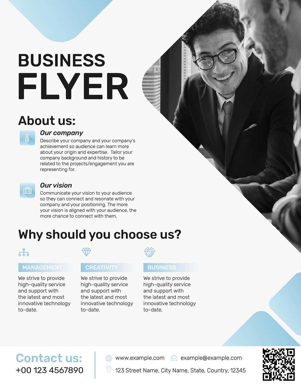 Professional business flyer template psd company introduction