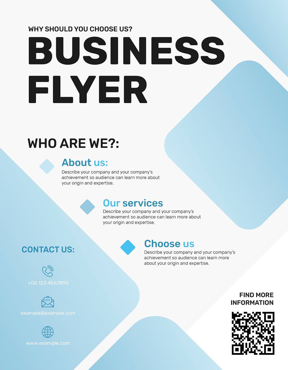 Editable business flyer template psd company introduction
