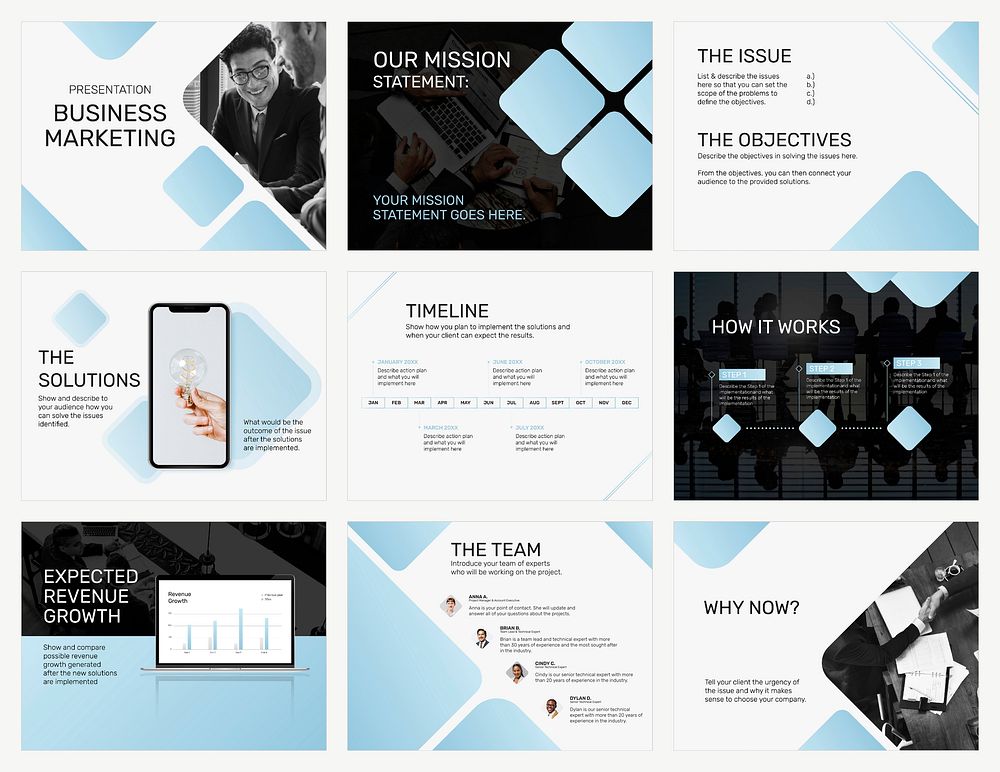 Business vector templates compatible with AI