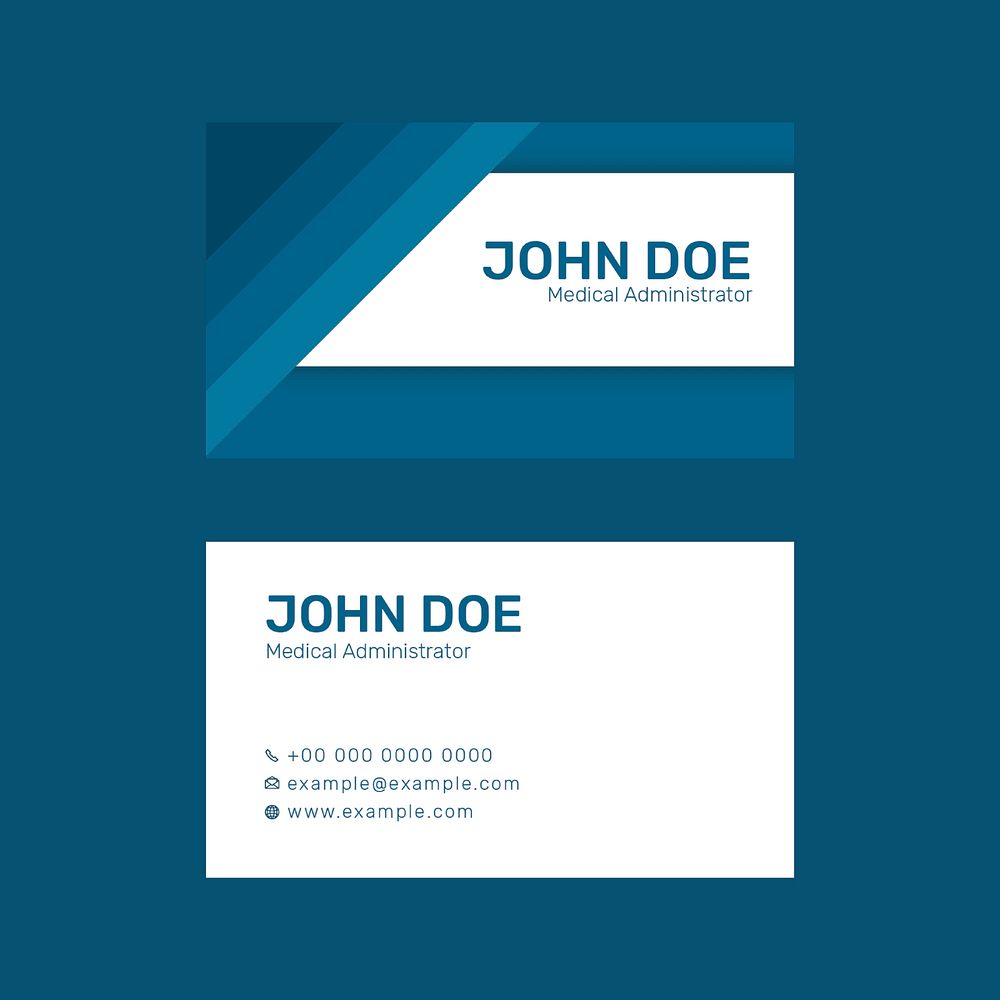 Modern business card template psd in navy blue