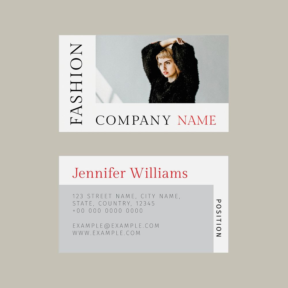 Fashion template vector stylish business card