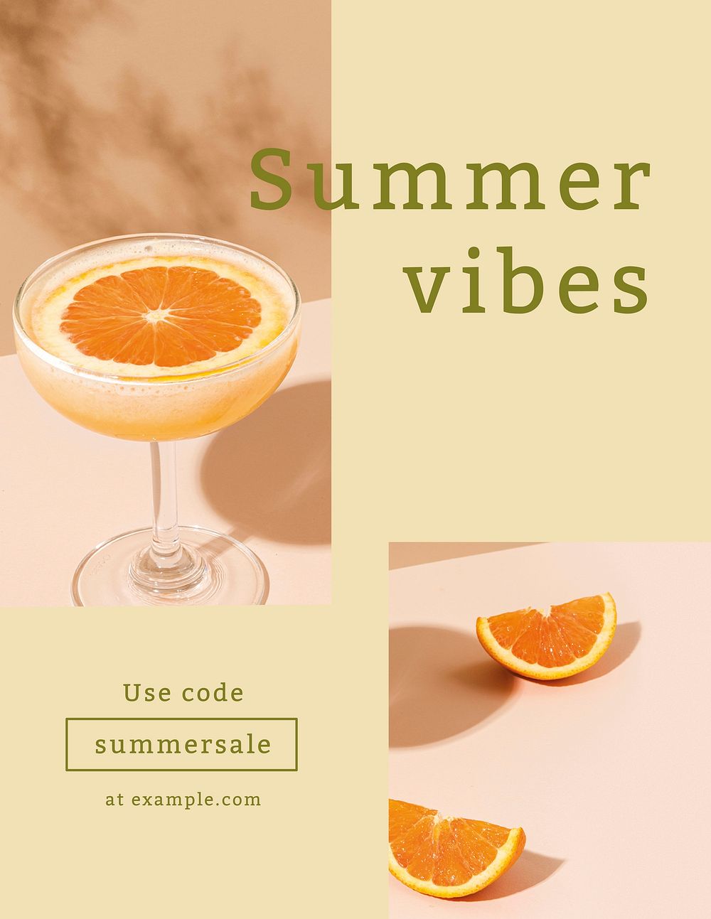 Summer sale flyer template vector in colorful tone