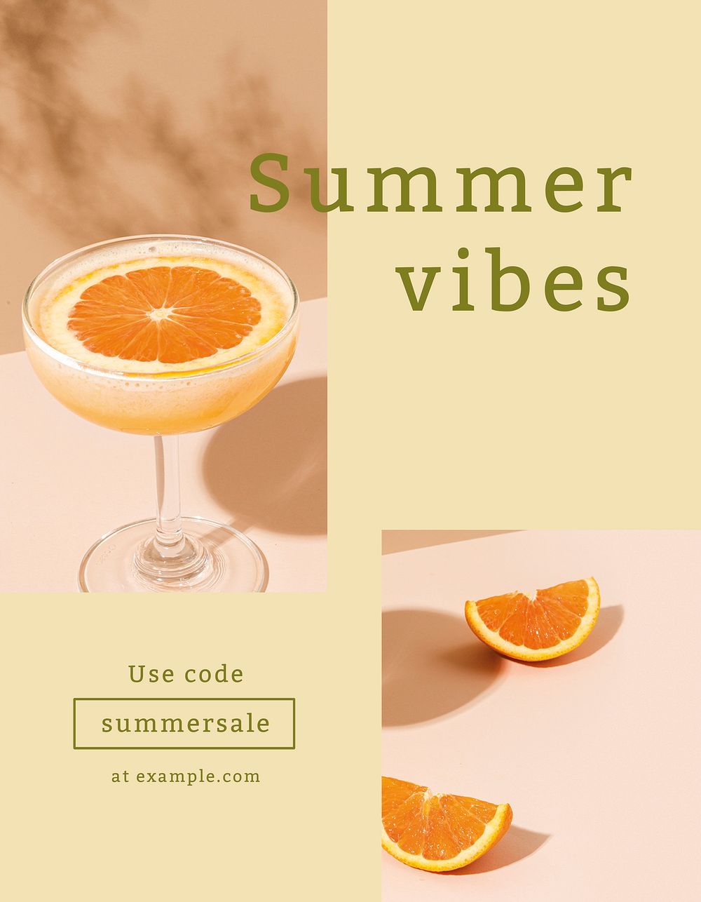Summer sale flyer template psd in colorful tone