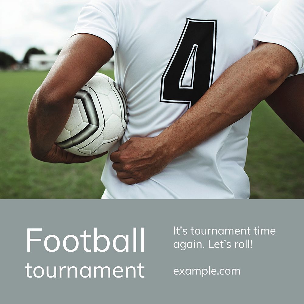 Football tournament editable template psd for sports events