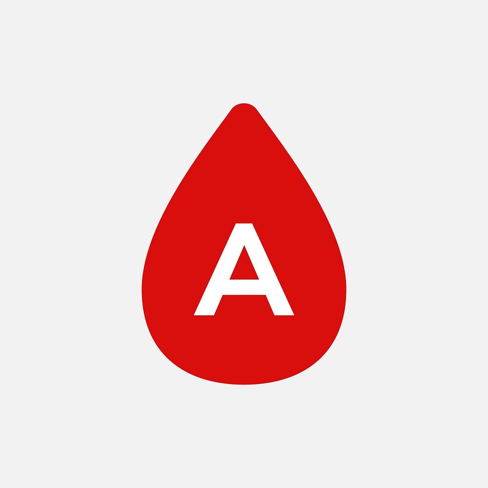A blood type icon psd red health charity illustration