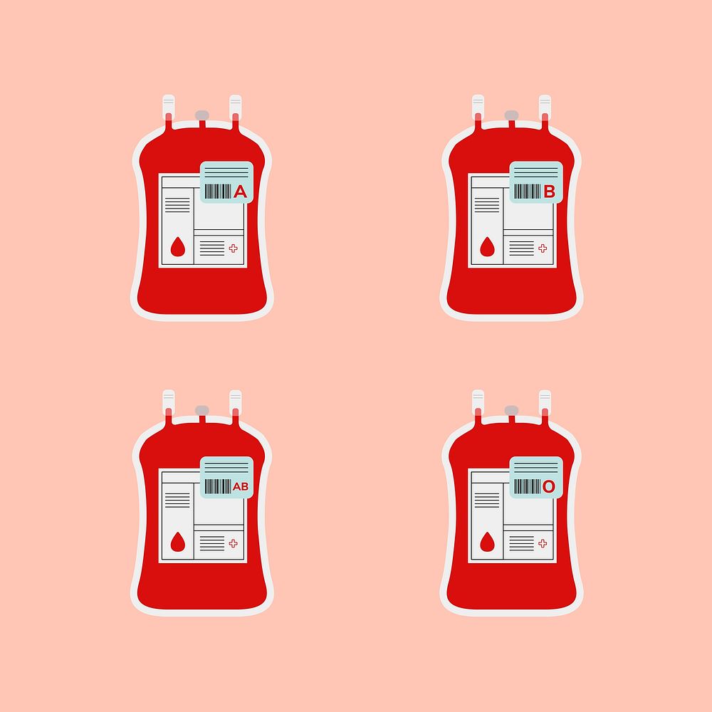 Blood bags medical icon psd red health symbol illustration
