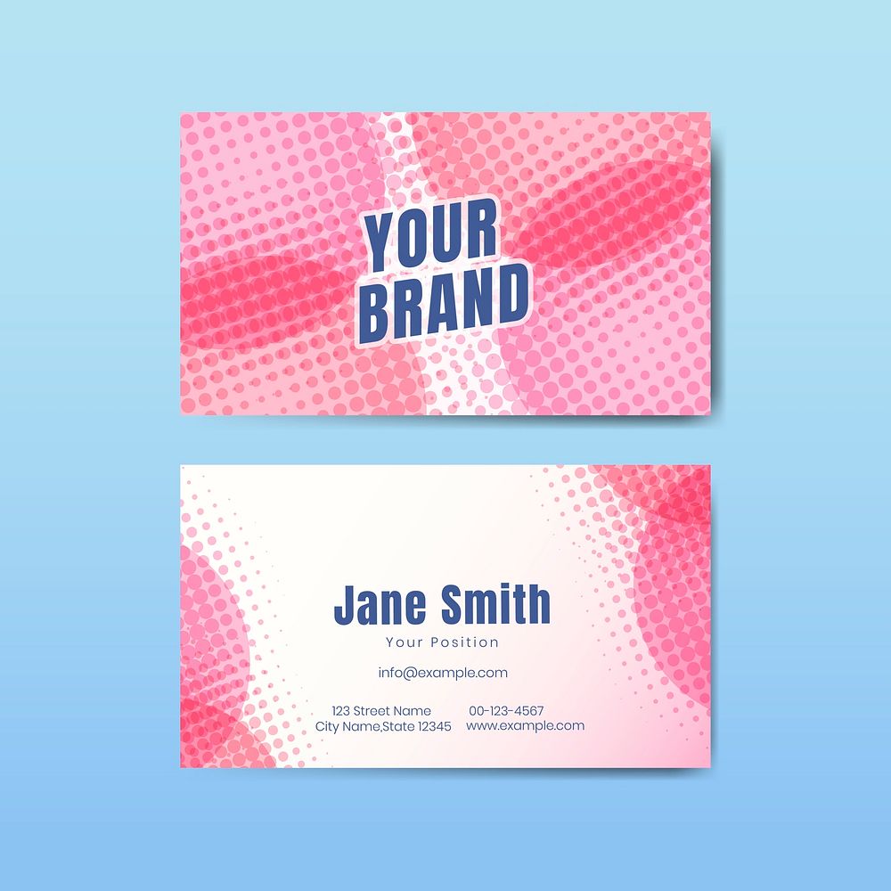 Business card template vector set