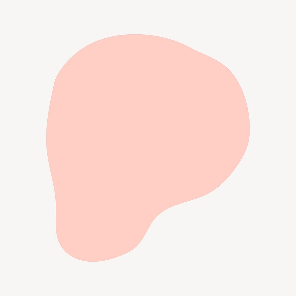 Blob shape sticker, pink abstract design vector