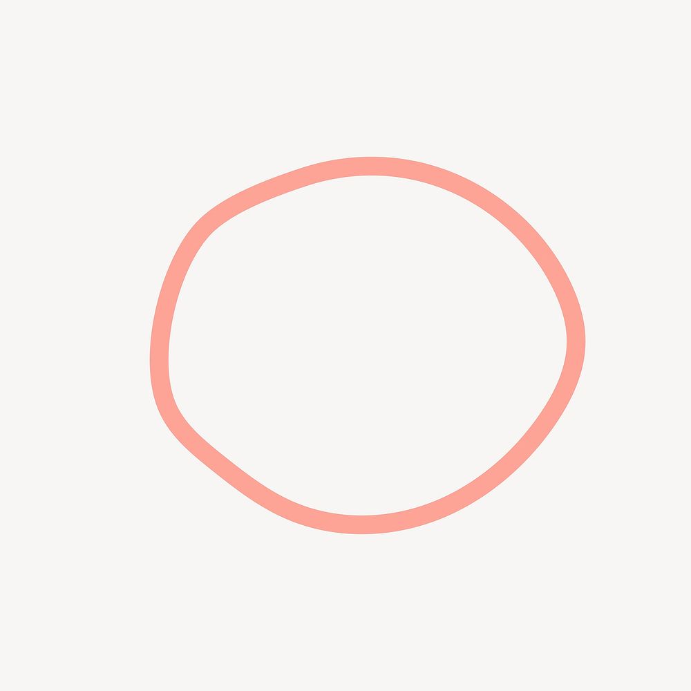 Circle shape clipart, pink geometric element vector