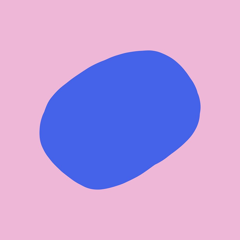 Blue geometric shape sticker, abstract element vector