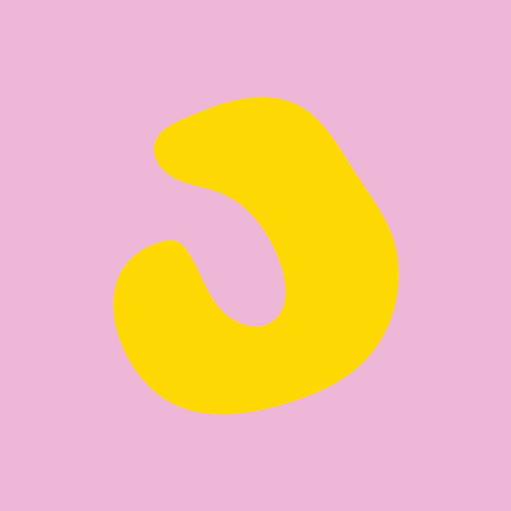 Yellow irregular shape sticker, abstract collage element vector