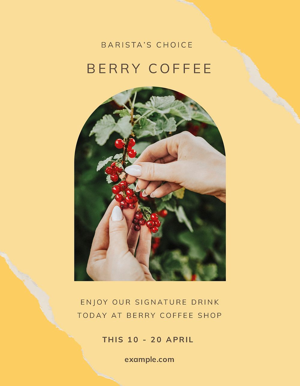 Coffee shop template, ad poster with aesthetic design psd