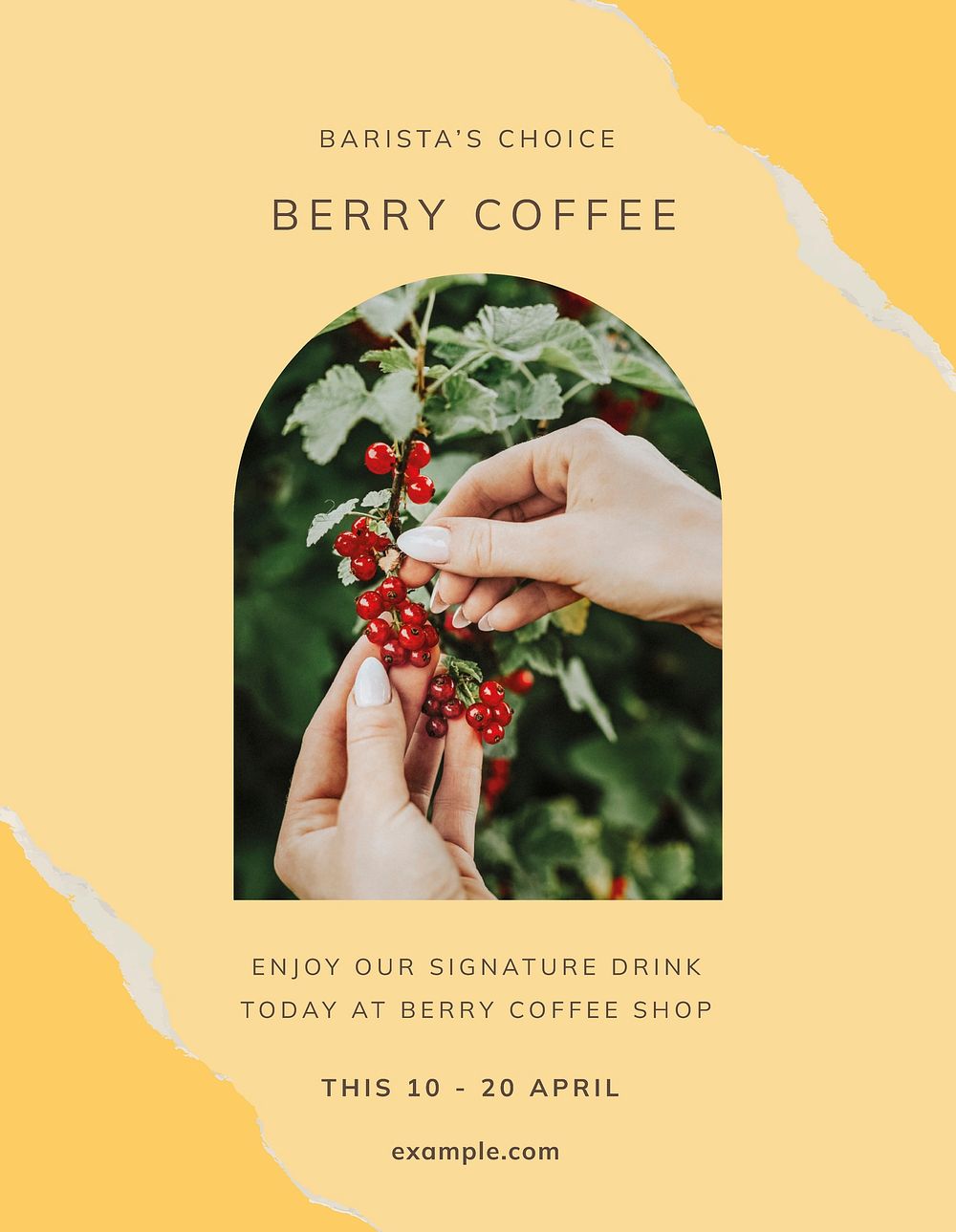 Coffee shop template, ad poster with aesthetic design vector