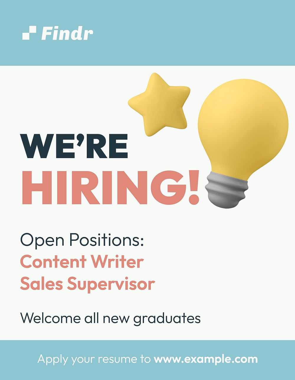 Job vacancy template, customizable design Free Vector Template rawpixel