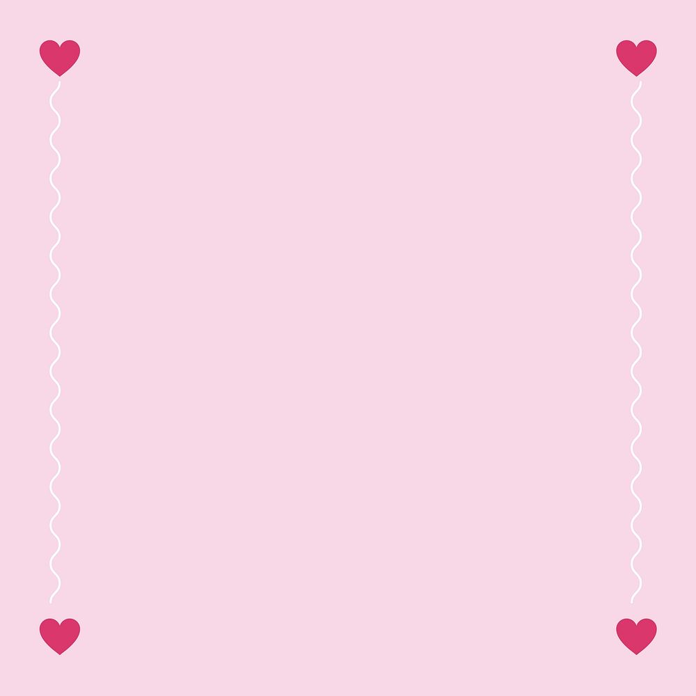 Valentine&rsquo;s day frame, minimal color design vector