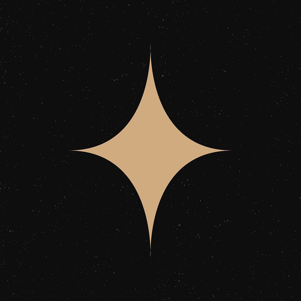 Star clipart, aesthetic design on black vector
