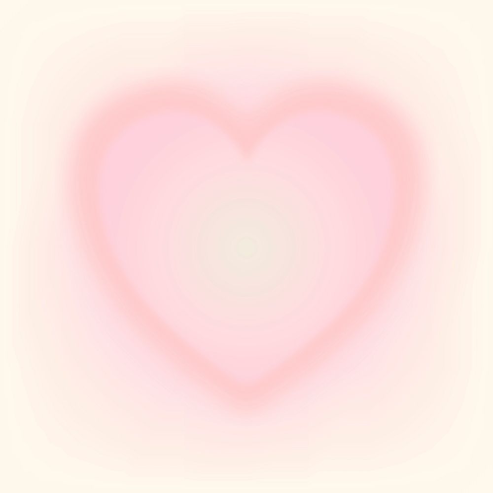 Pastel gradient heart clipart, simple design vector