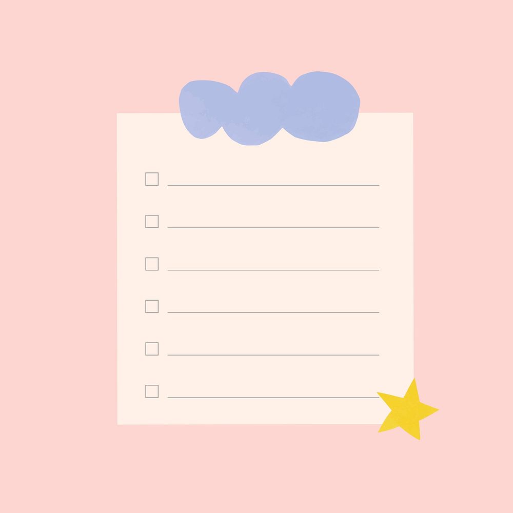 To do list clipart, cute design vector