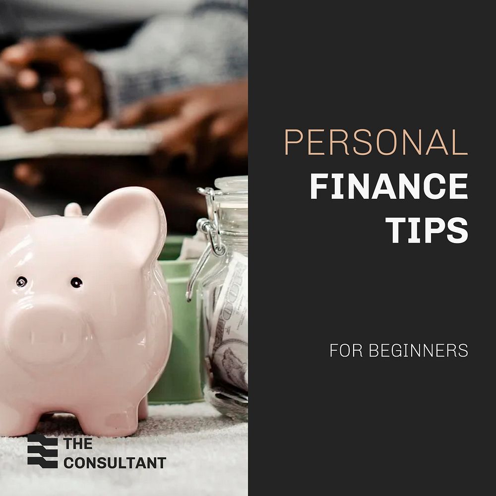 Finance tips Instagram ad template, financial service, beige design vector