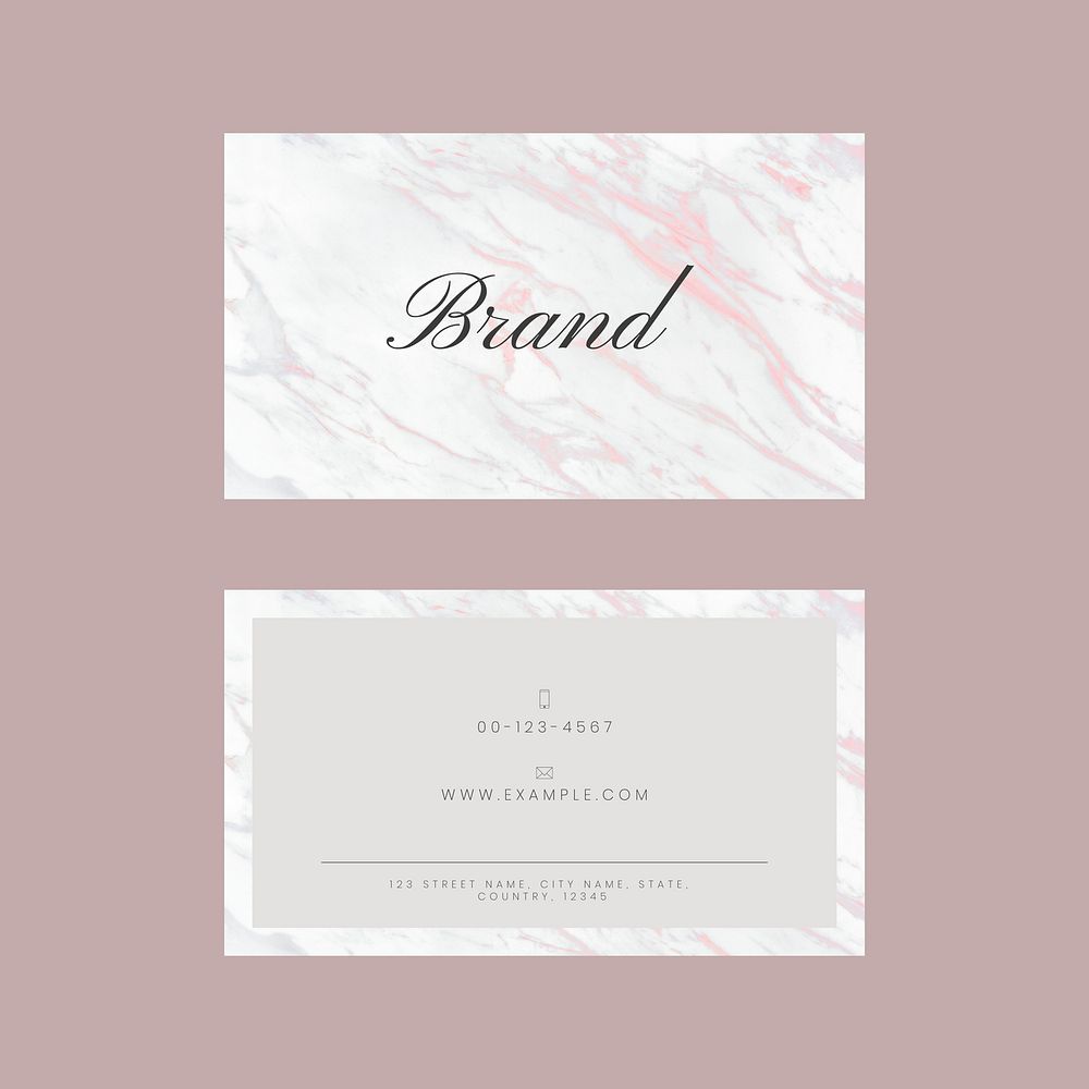 Business card template vector feminine style set