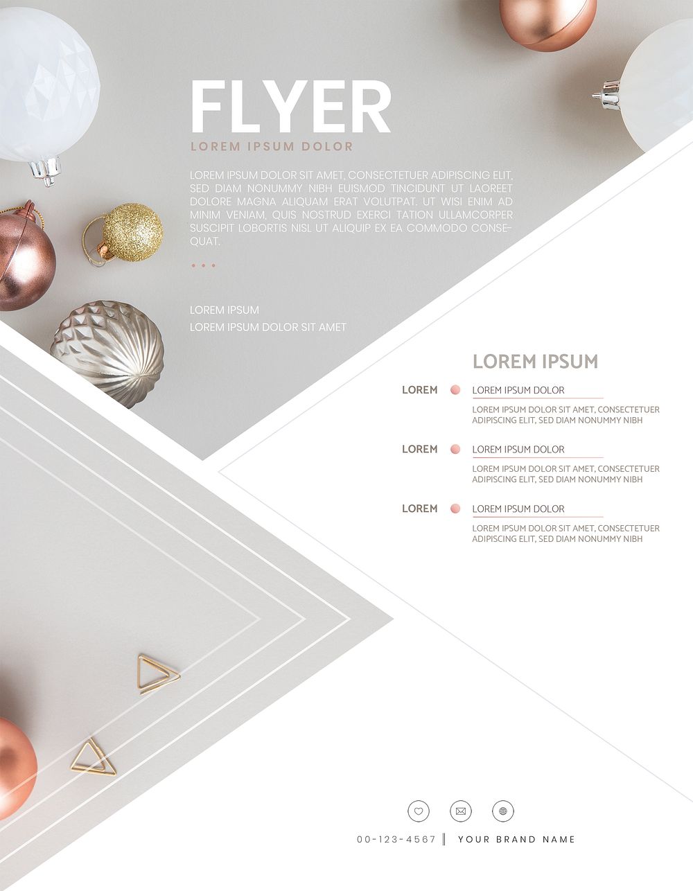 Luxury seasonally themed flyer mockup