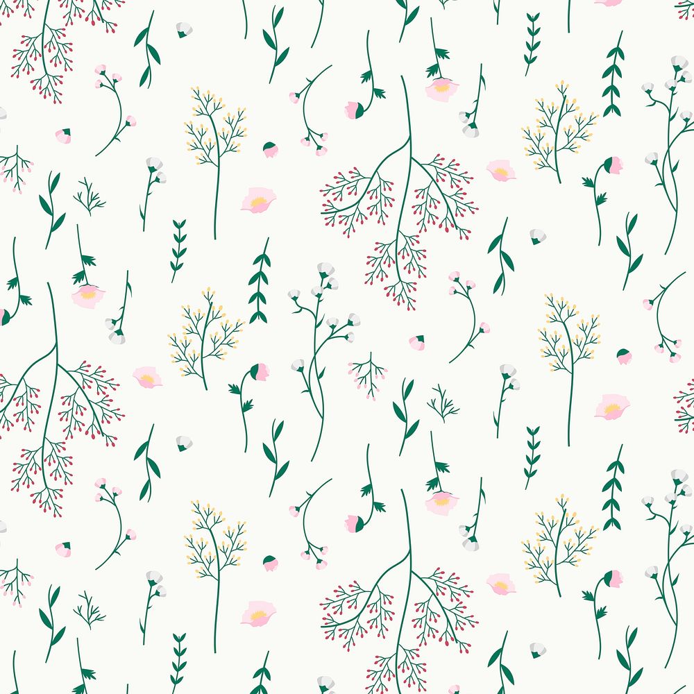 Wildflower pattern psd floral background