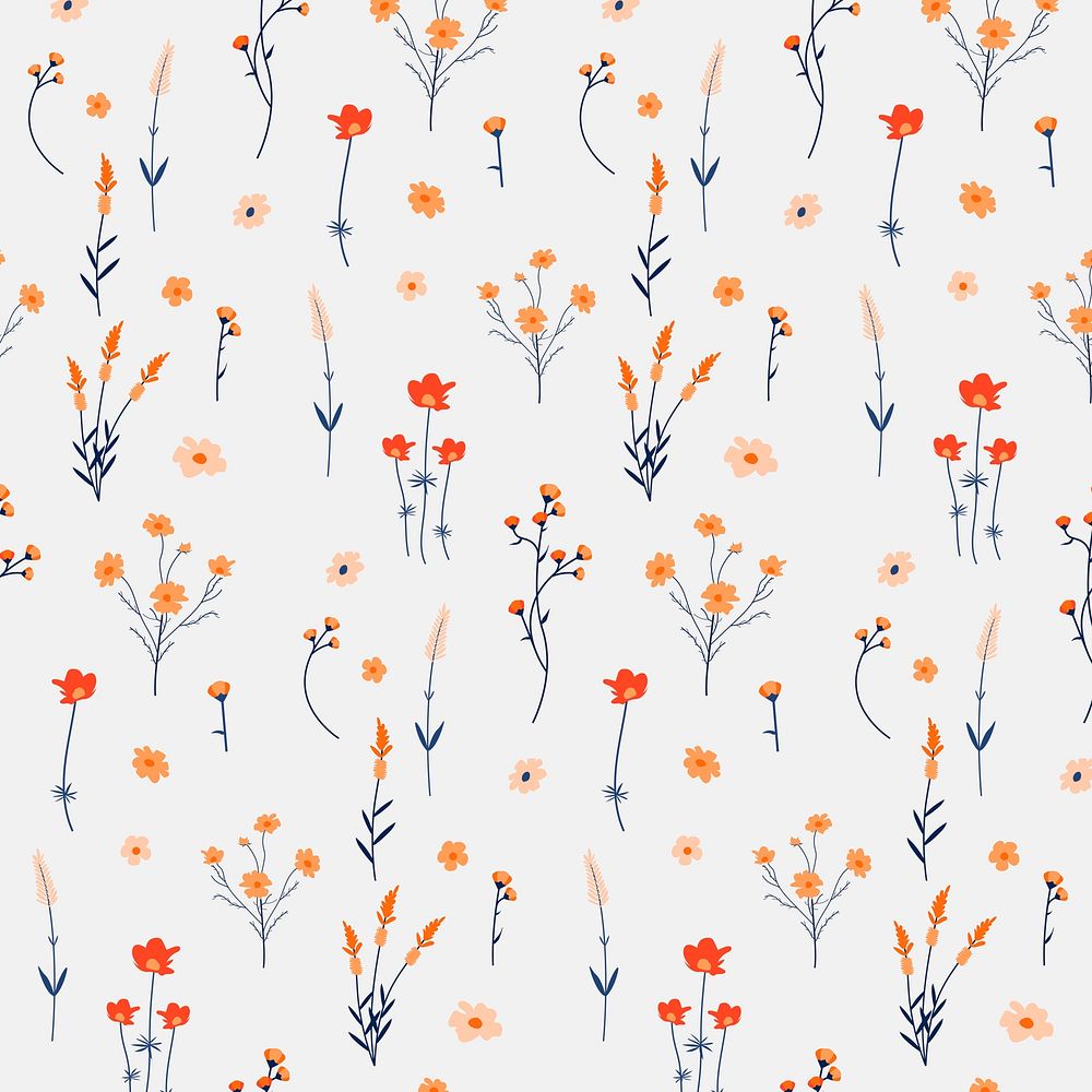 Wildflower pattern psd floral background