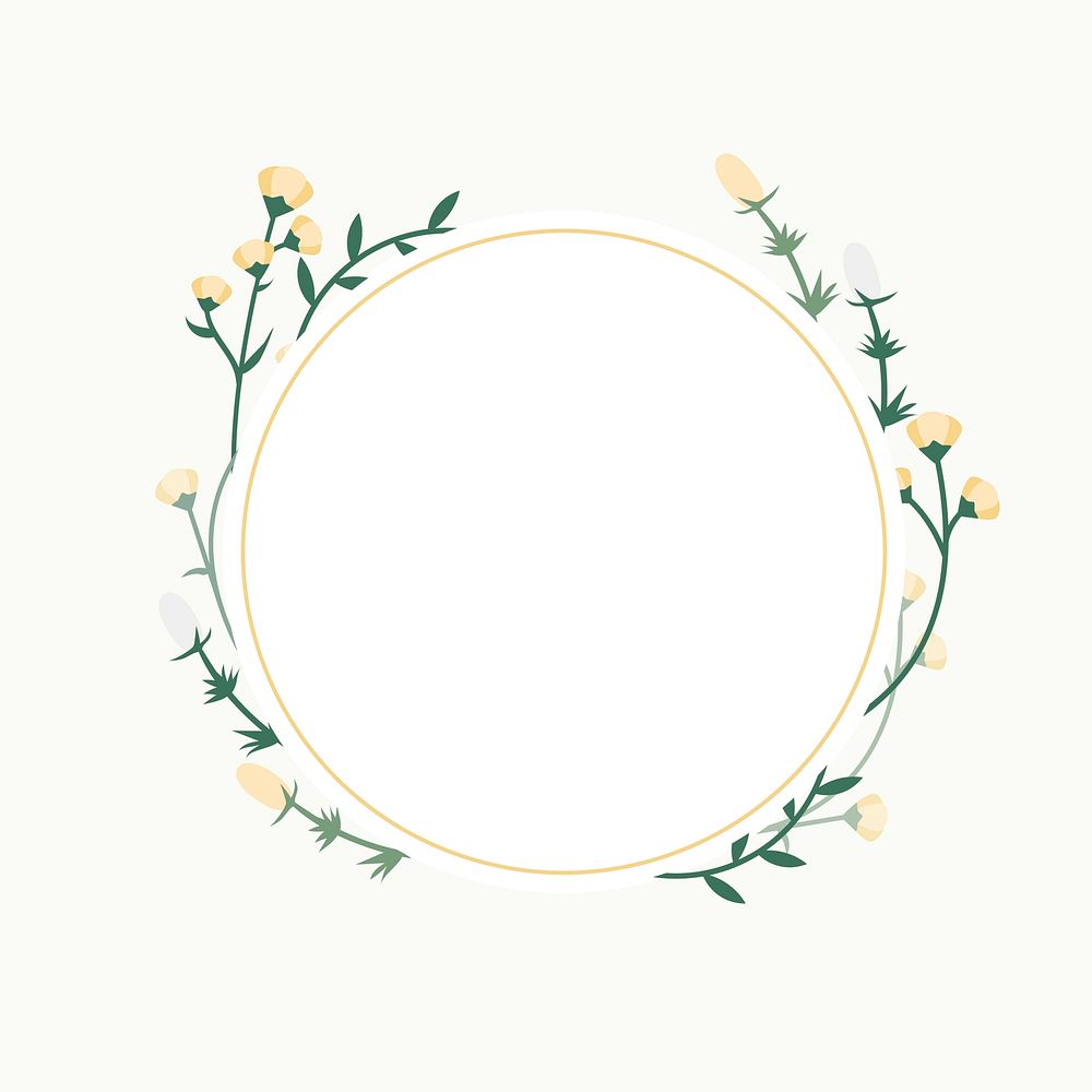 Frame decorated with flowers vector | Premium Vector - rawpixel