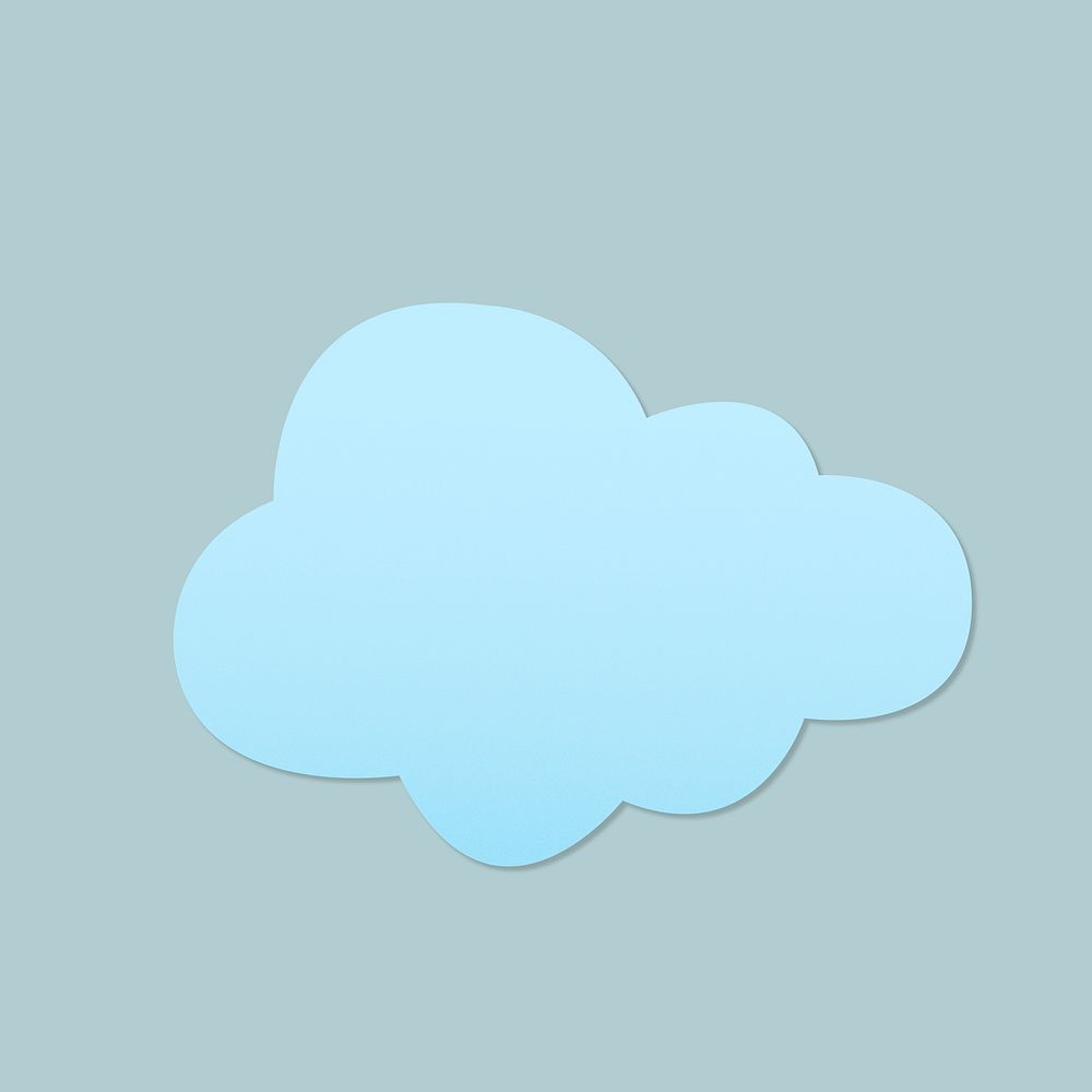 Blue cloud, cute weather clipart