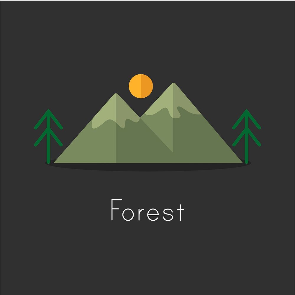 Illustration drawing style of camping icons collection