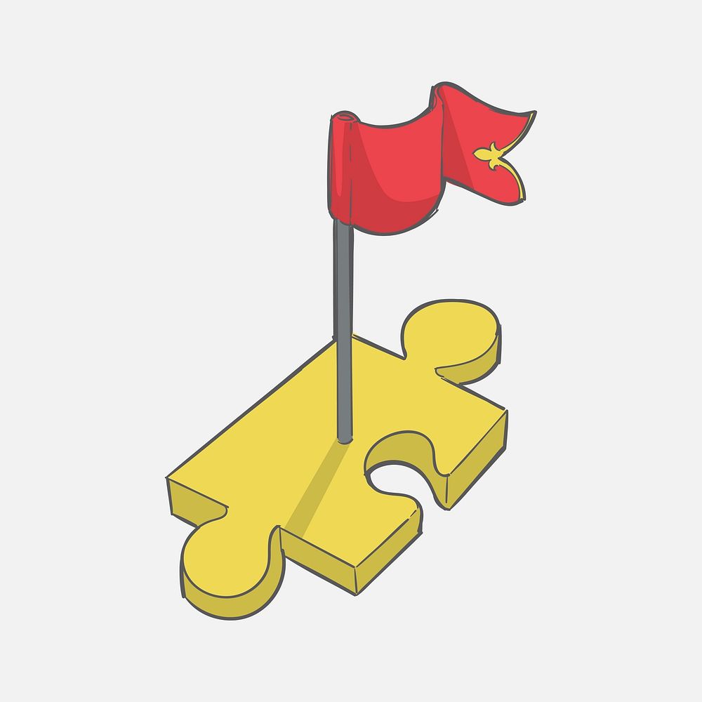 Hand drawing illustration of successful | Premium Vector Illustration