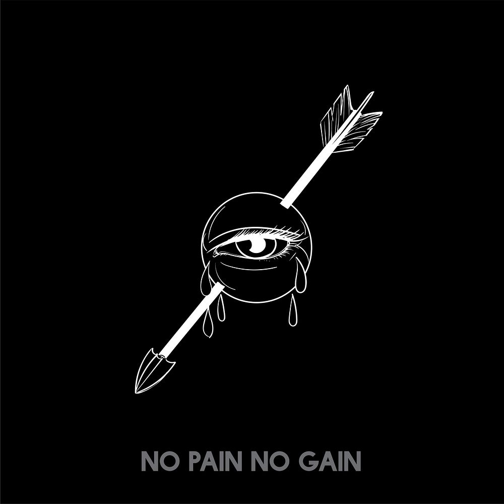 No pain no gain idiom vector