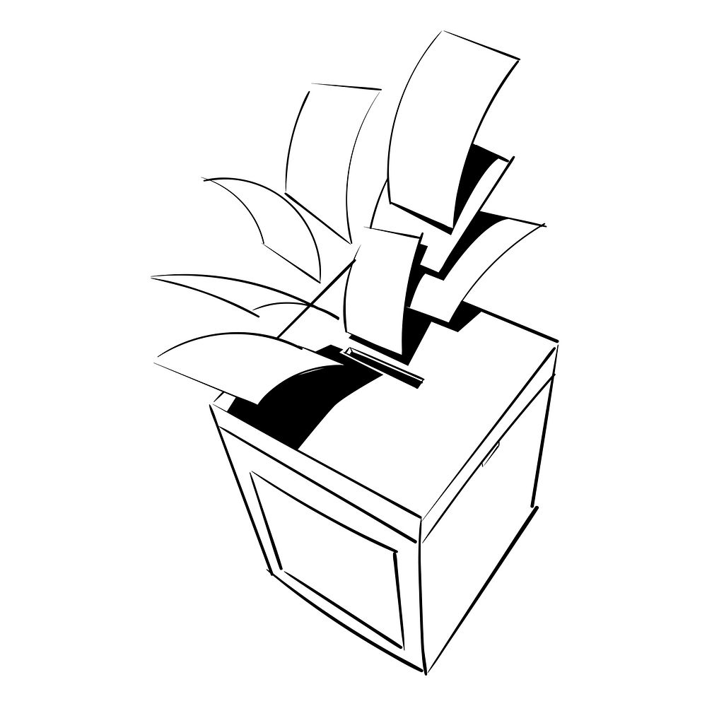 Hand drawing illustration of election concept