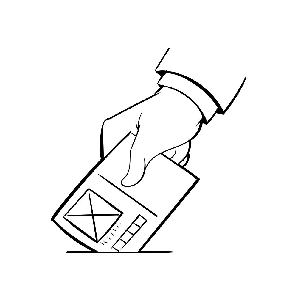 Hand drawing illustration of election concept