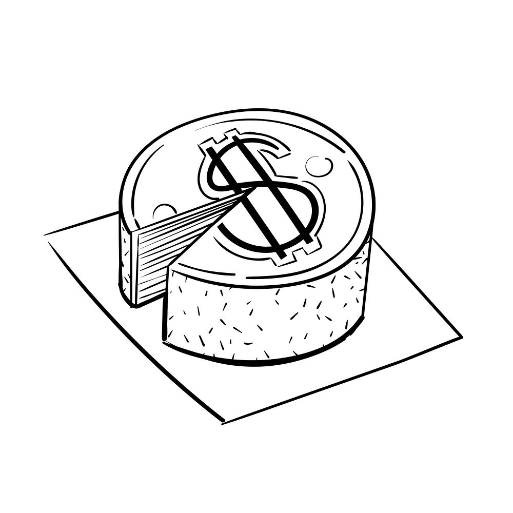 Hand drawing illustration of finance concept