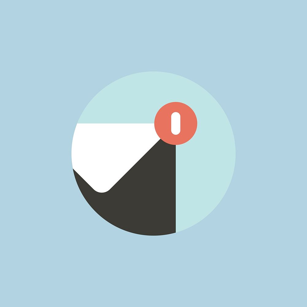 Vector of email notification icon