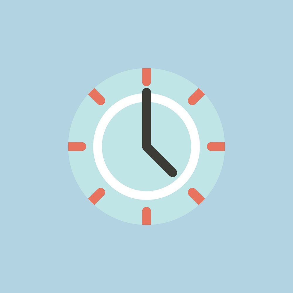 Vector of clock time icon