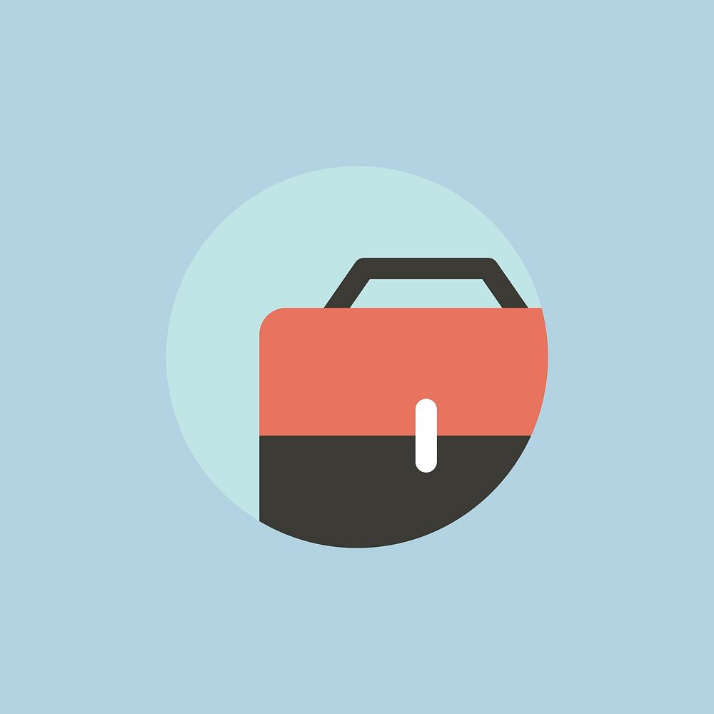 Illustration of business bag icon