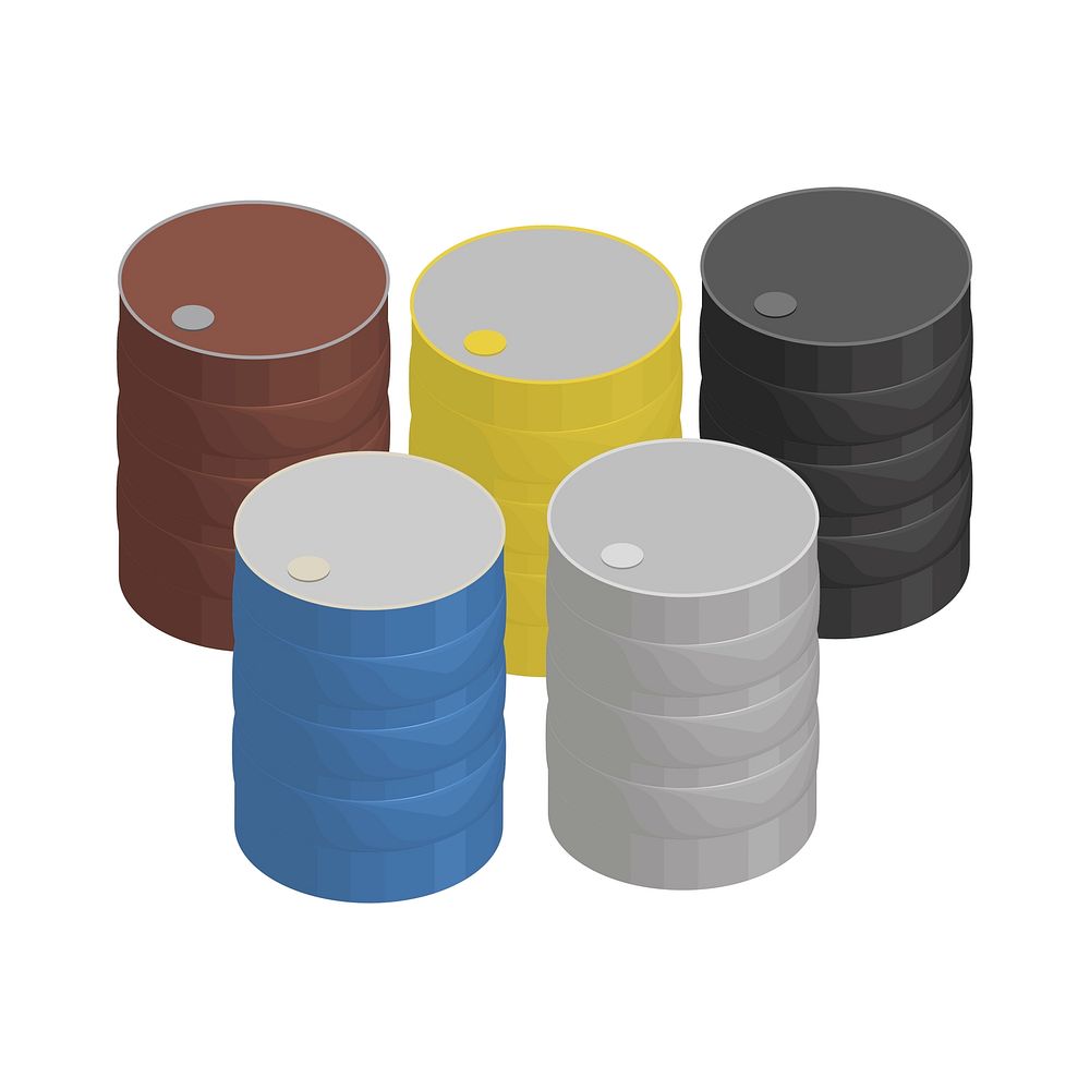 Metal liquid container isolated on background