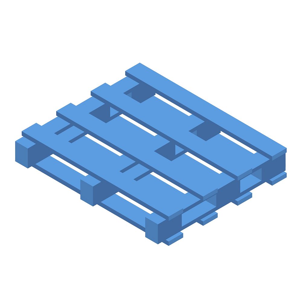Cargo pallet isolated on background