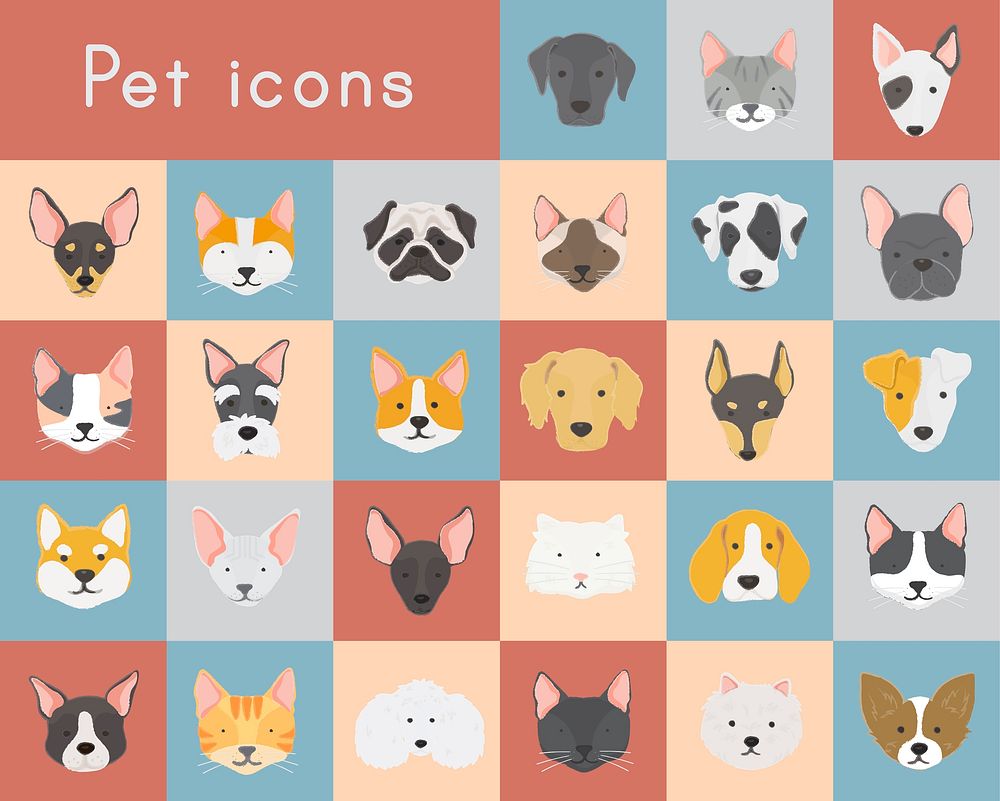 Cats and dogs icons