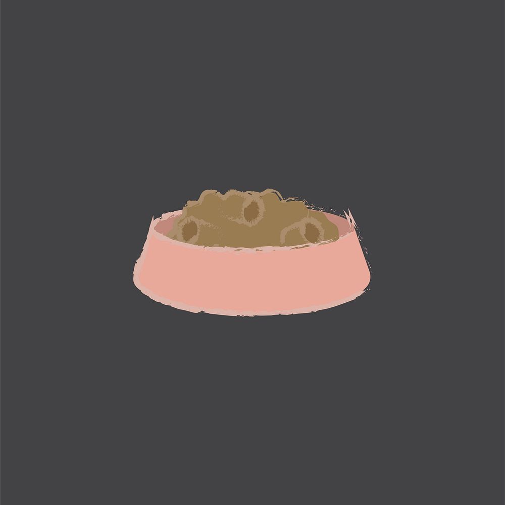 Illustration of pet food in a bowl