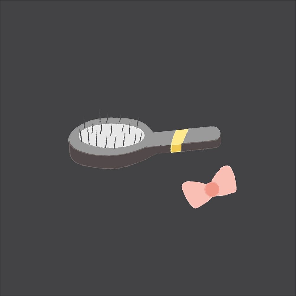 Simple illustration of a hairbrush