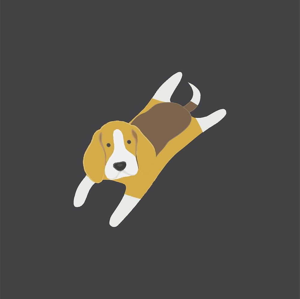 Cute illustration of a beagle dog
