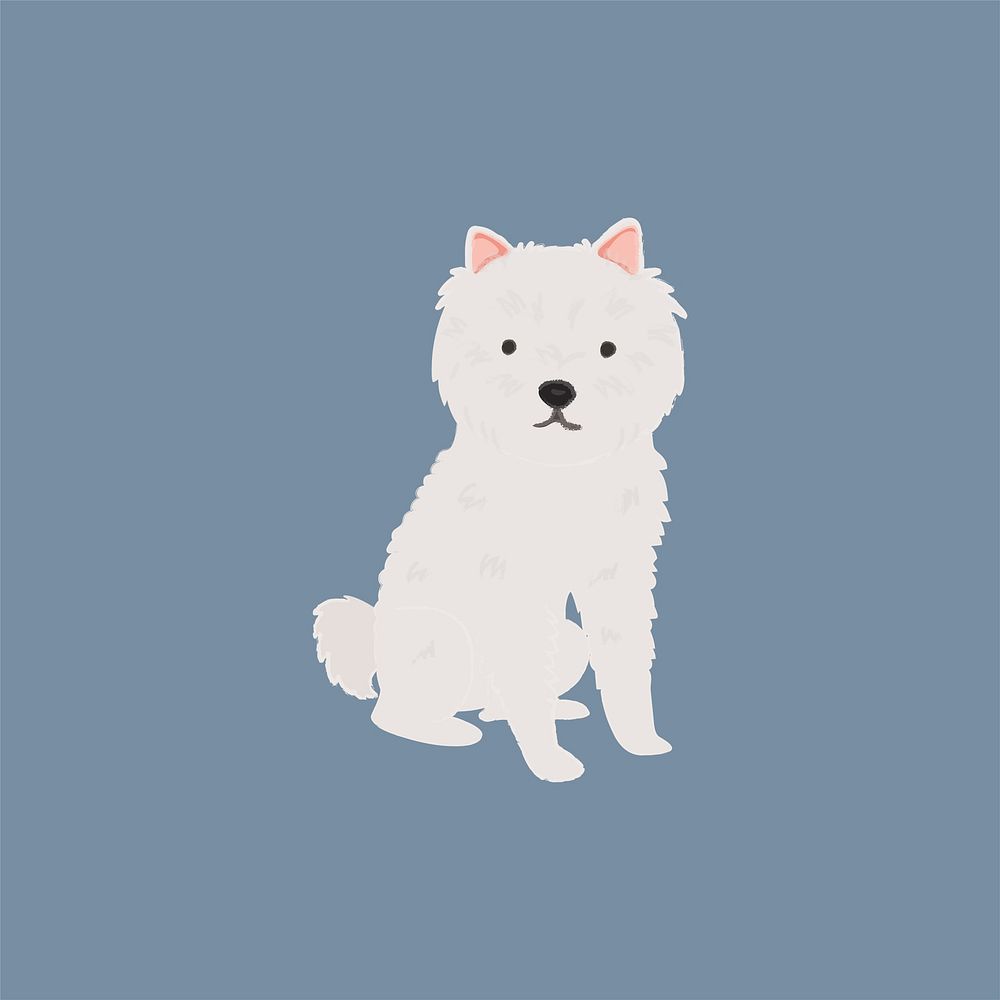 Cute illustration of a westie dog