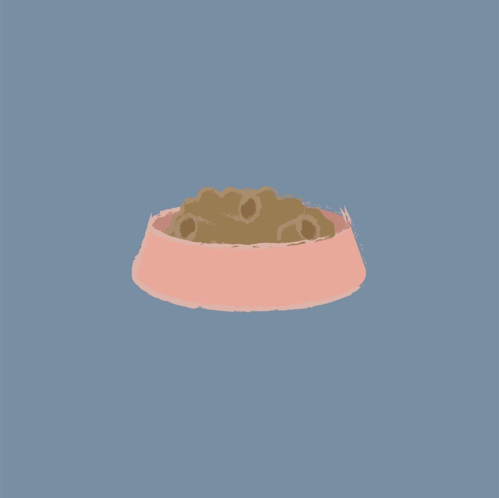 Illustration of pet food in a bowl