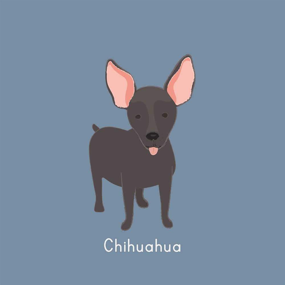 Cute illustration of a mini pinscher dog