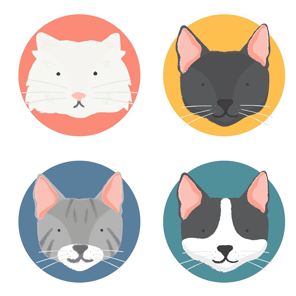 Illustration of cats collection
