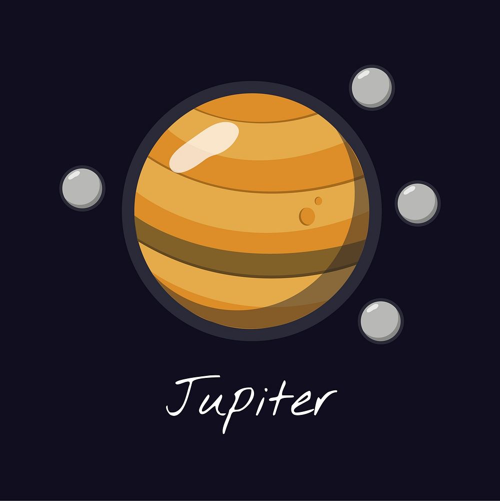 Planet Jupiter vector